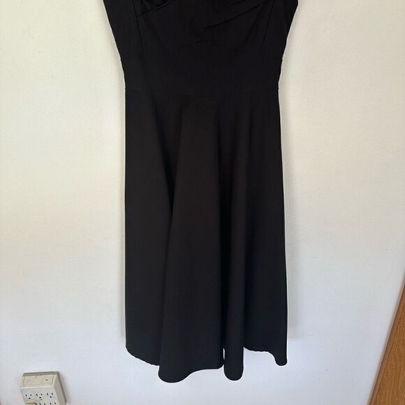 Stop Staring Women’s Solid Black 1950s Retro Pinup Rockabilly Swing Dress - Picture 6 of 9